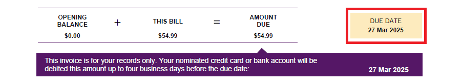 Invoice due date